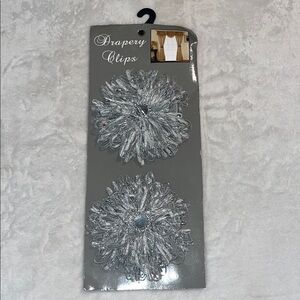Silver Drapery Clips